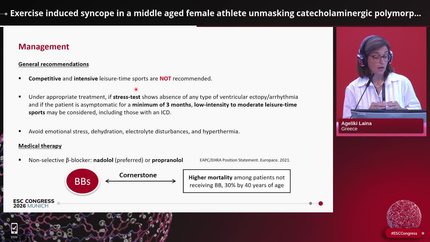Exercise induced syncope in a middle aged female athlete unmasking catecholaminergic polymorphic ventricular tachycardia