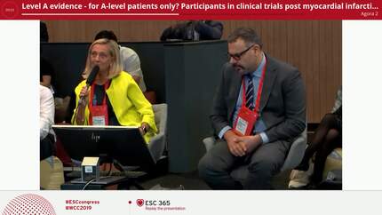 Level A evidence - for A-level patients only?  Participants in clinical trials post myocardial infarction have higher socioeconomic status and better prognosis