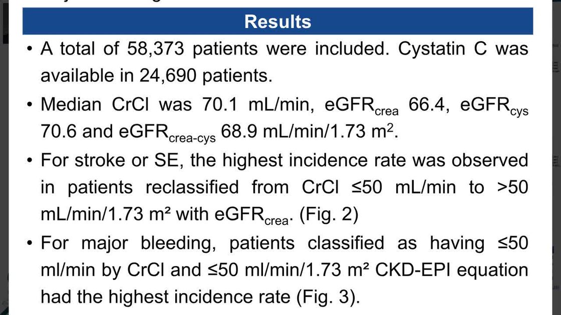 ESC 365 - Discordance in estimated kidney function by different ...