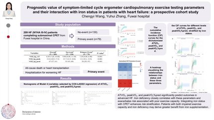 Prognostic value of symptom-limited cycle ergometer cardiopulmonary exercise testing parameters and their interaction with iron status in patients with heart failure: a prospective cohort study