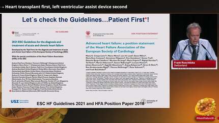 Debate: life prolongation in advanced heart failure – left ventricular assist device vs heart transplant