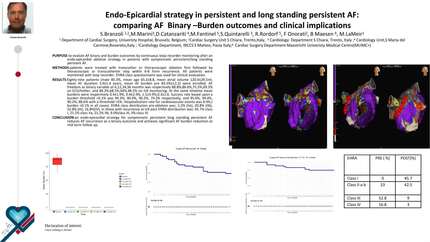 Endo-epicardial strategy in persistent and long standing persistent AF: comparing AF binary-Burden outcomes and clinical implications