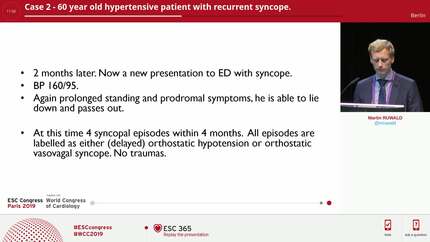 Case 2 - 60 year old hypertensive patient with recurrent syncope.