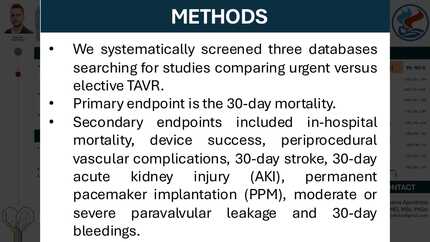 Mortality rates in patients undergoing urgent versus elective transcatheter aortic valve replacement: a systematic review and meta-analysis.