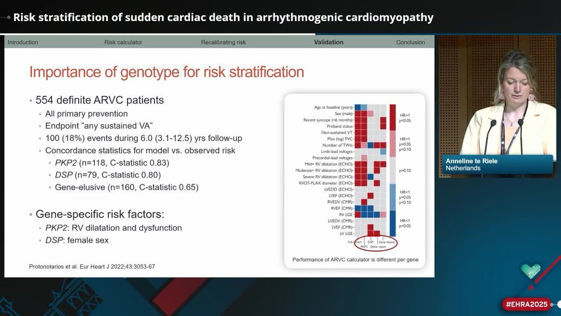 ESC 365 - Risk stratification of sudden cardiac death in arrhythmogenic ...
