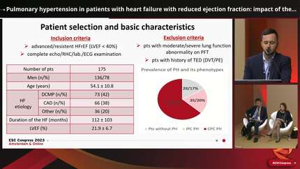 Pulmonary hypertension in patients with heart failure with reduced ejection fraction: impact of the new definition of pulmonary hypertension