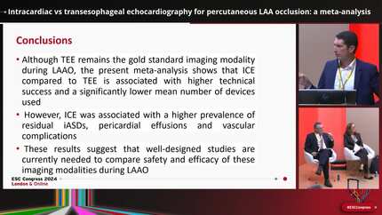 Intracardiac vs transesophageal echocardiography for percutaneous LAA occlusion: a meta-analysis