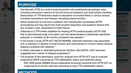 Estimated glomerular filtration rate trajectories by transthyretin stabilisation status in ATTR-ACT