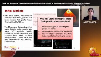 "what we all long for": management of advanced heart failure in a patient with Duchenne Muscular Dystrophy.
