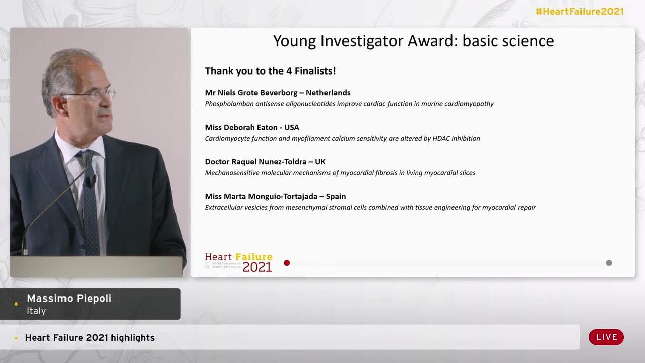 Awards results announcement.