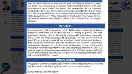 An aggressive electrophysiologist-guided rhythm control strategy significantly reduces hospital admissions in patients presenting with atrial fibrillation in the emergency department.