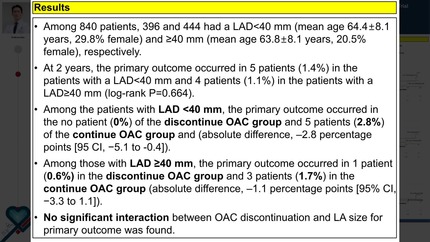 Left atrial size-based anticoagulation discontinuation after catheter ablation for atrial fibrillation: a post-hoc analysis of the ALONE-AF Trial
