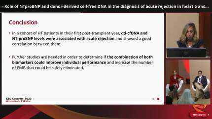 Role of NTproBNP and donor-derived cell-free DNA in the diagnosis of acute rejection in heart transplant recipients: a prospective study