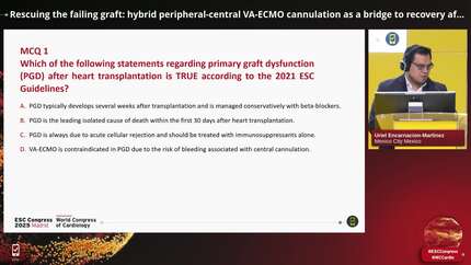 Rescuing the failing graft: hybrid peripheral-central VA-ECMO cannulation as a bridge to recovery after heart transplantation