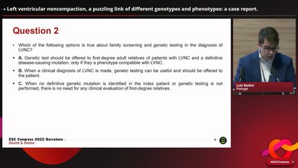Left ventricular noncompaction, a puzzling link of different genotypes and phenotypes: a case report.