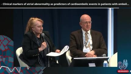 Clinical markers of atrial abnormality as predictors of cardioembolic events in patients with embolic stroke of undetermined source.