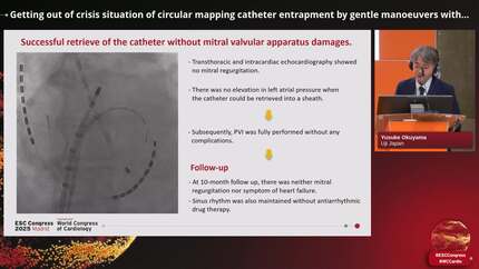 Getting out of crisis situation of circular mapping catheter entrapment by gentle manoeuvers without damage of mitral valvular apparatus