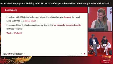Leisure-time physical activity reduces the risk of major adverse limb events in patients with established cardiovascular disease, while occupational activity shows no protective effect
