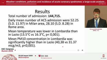 Weather conditions, pollution and incidence of acute coronary syndromes: a large-scale analysis of the italian national healthcare system administrative data