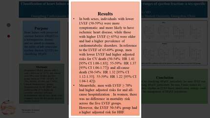 Classification of heart failure with preserved ejection fraction according to the ranges of ejection fraction: a sex-specific analysis