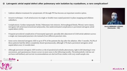 Latrogenic atrial septal defect after pulmonary vein isolation by cryoballoon, a rare complication?