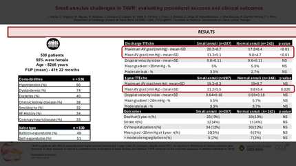 Small annulus challenges in TAVR: evaluating procedural success and clinical outcomes