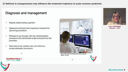 Delirium in nonagenarians may influence the treatment trajectory in acute coronary syndrome.