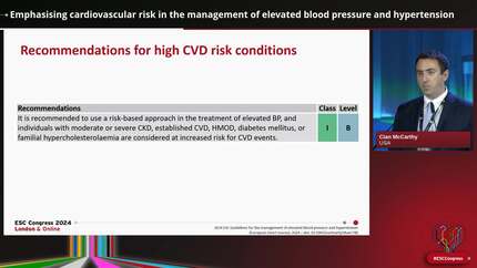 Emphasising cardiovascular risk in the management of elevated blood pressure and hypertension