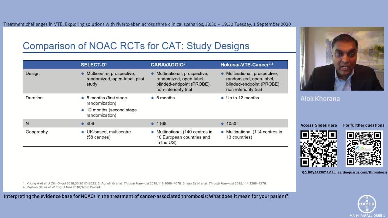 Clinical scenario 3: Interpreting the evidence base for rivaroxaban in the treatment of cancer-associated thrombosis: What does it mean for your patient?