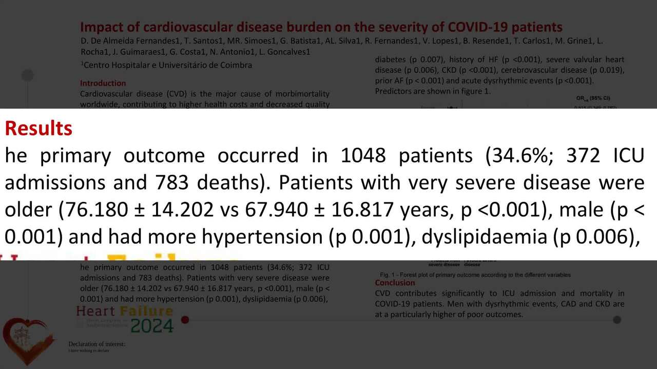 Impact of cardiovascular disease burden on the severity of COVID-19 patients