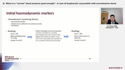 When is a "normal" blood pressure good enough? - A case of lymphocytic myocarditis with normotensive shock.