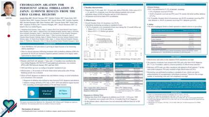 Cryoballoon ablation for persistent atrial fibrillation in Japan: 12-month results from the Cryo Global Registry  