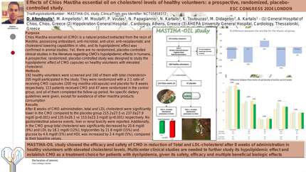 Effects of Chios Mastiha essential oil on cholesterol levels of healthy volunteers: a prospective, randomized, placebo-controlled study.