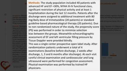 Metabolic intervention with trimetazidine improves intracardiac hemodynamics in patients with advanced heart failure