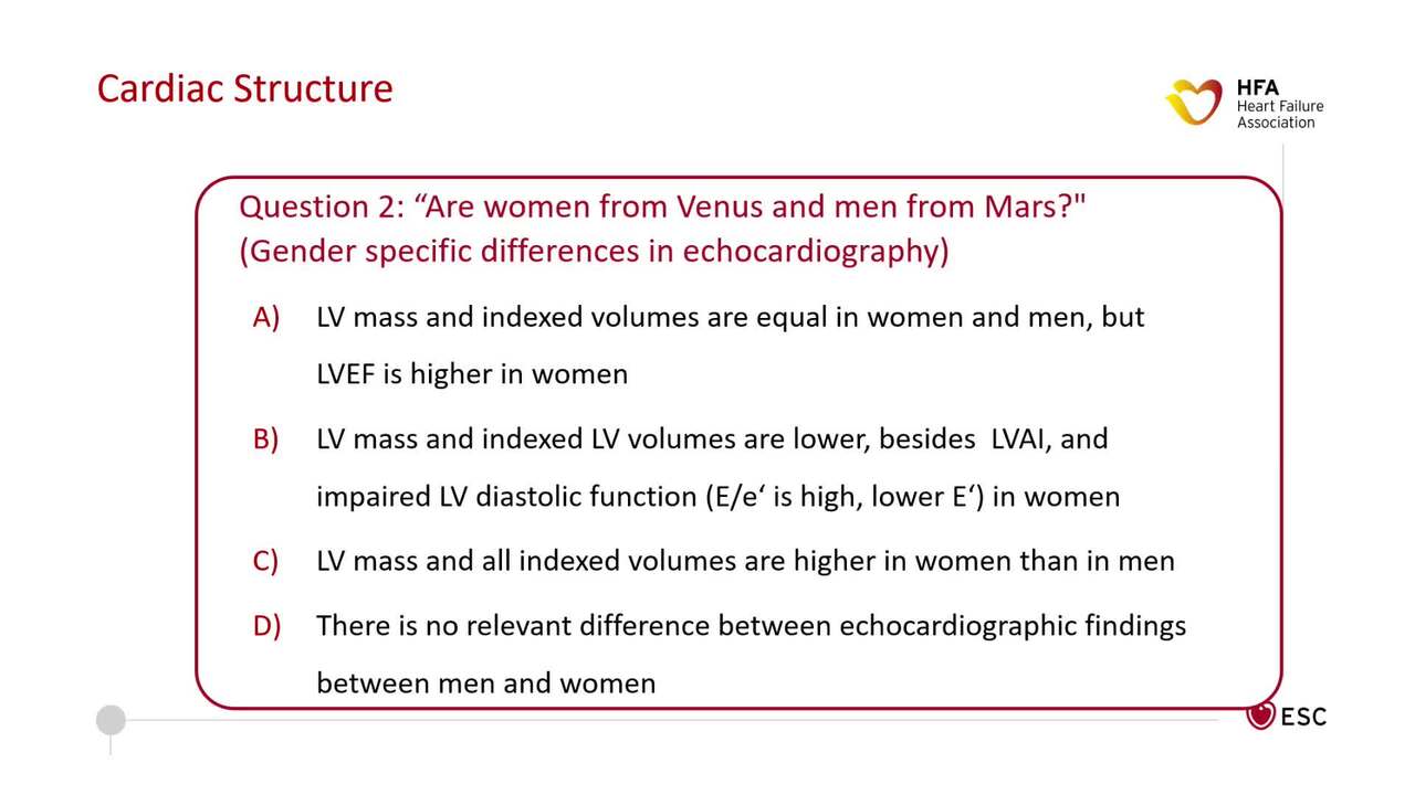 Gender differences in the diagnosis and management of heart failure