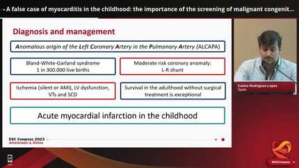 A false case of myocarditis in the childhood: the importance of the screening of malignant congenital coronary artery anomalies