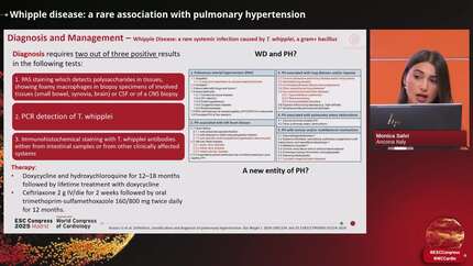 Whipple disease: a rare association with pulmonary hypertension