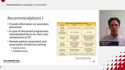 Telerehabilitation in cardiology: is it the future?