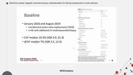 Real-time cardiac magnetic resonance tissue characterisation for fibrosis assessment in aortic stenosis