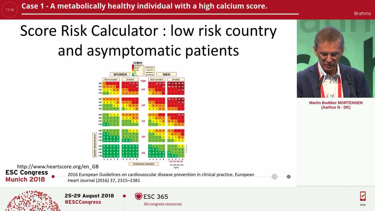 Case 1 - A metabolically healthy individual with a high calcium score.