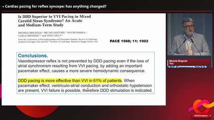 Management of reflex syncope