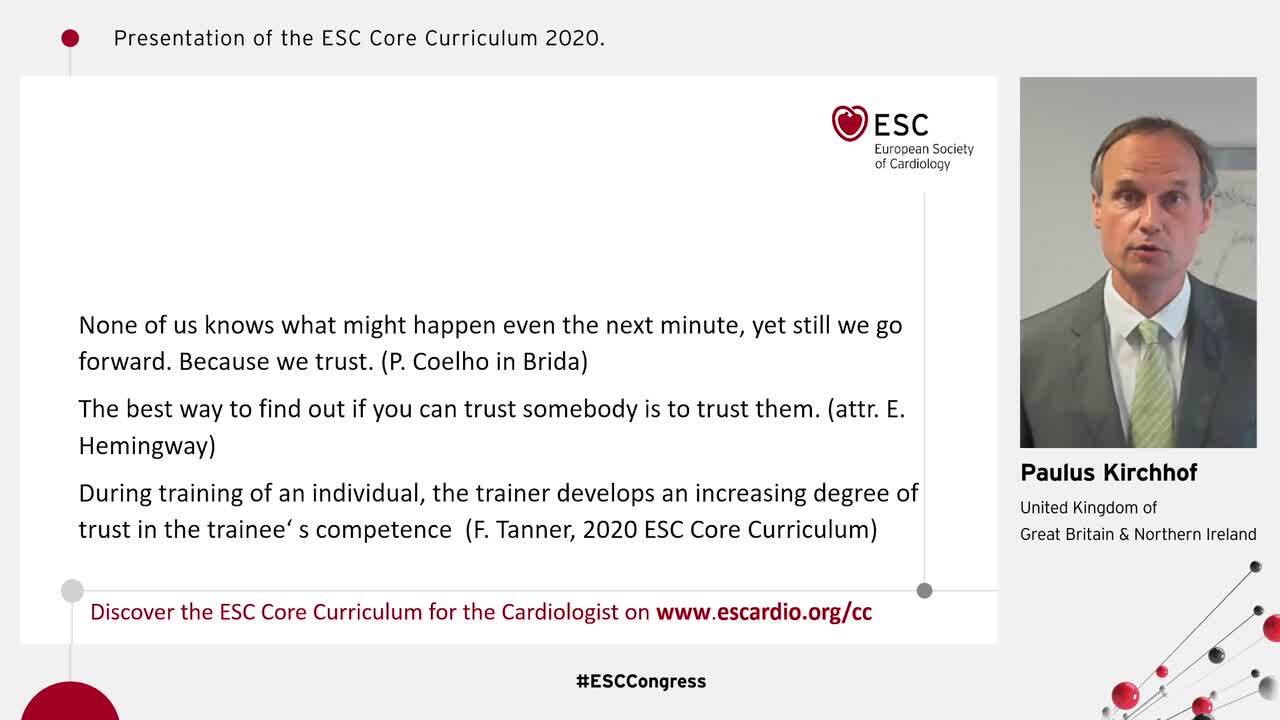 Presentation of the ESC Core Curriculum 2020.