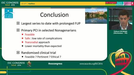 Outcome after primary percutaneous coronary intervention for ST elevation myocardial infarction in nonagenarians.