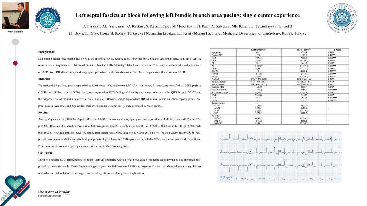 Left septal fascicular block following left bundle branch area pacing: single center experience