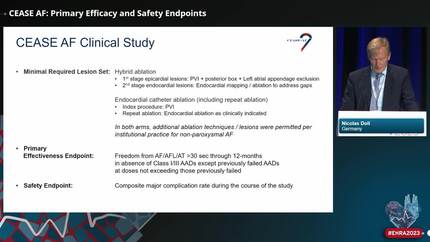 CEASE AF: Primary Efficacy and Safety Endpoints