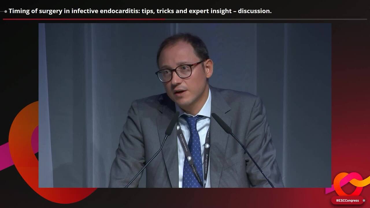 Timing of surgery in infective endocarditis: tips, tricks and expert insight – discussion.