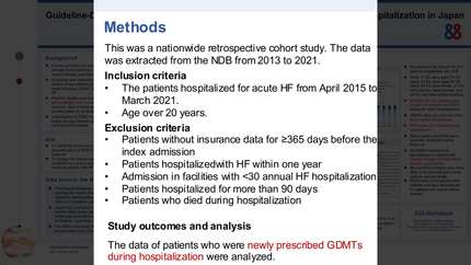 Guideline-directed medical therapy presciption after acute heart failure hospitalization in Japan