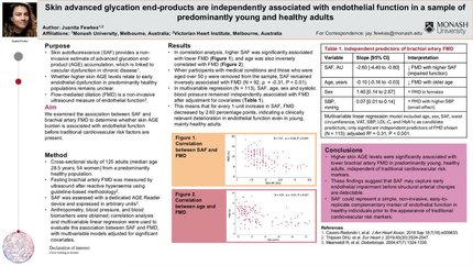 Skin advanced glycation end-products are independently associated with endothelial function in a sample of predominantly young and healthy adults