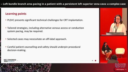 Left bundle branch area pacing in a patient with a persistent left superior vena cava: a complex case