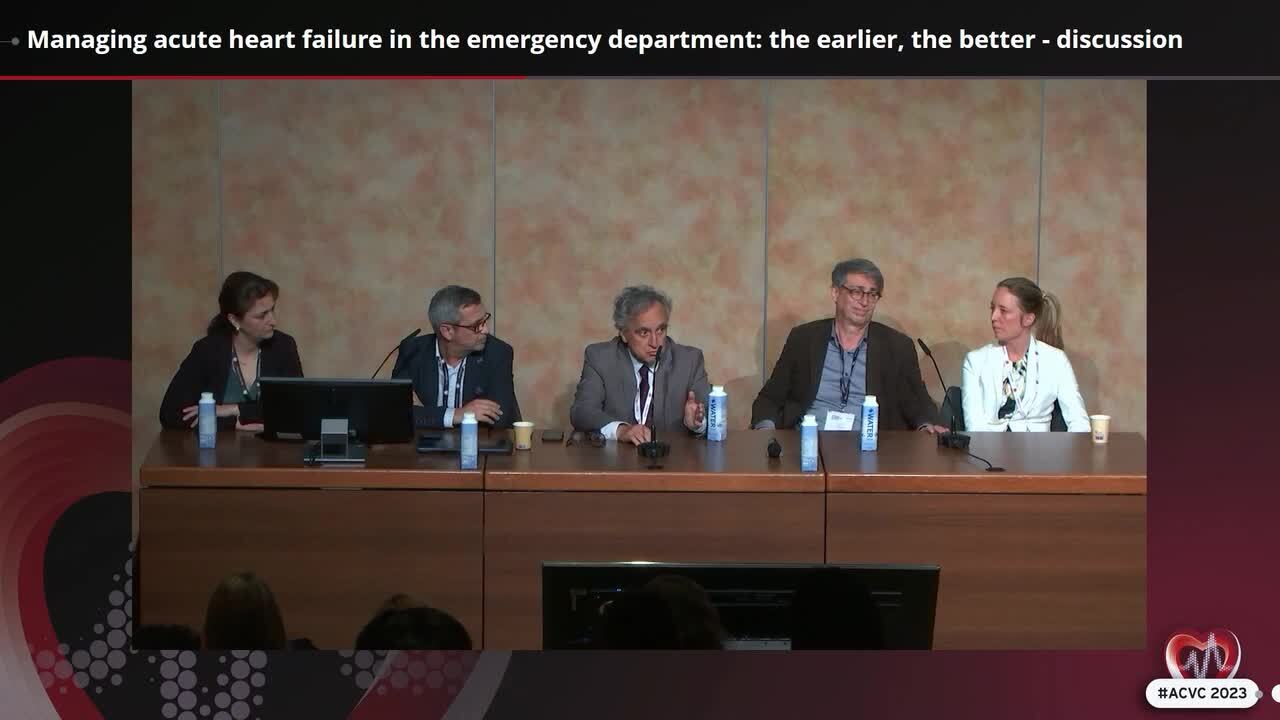 Managing  acute heart failure in the emergency department: the earlier, the better - discussion